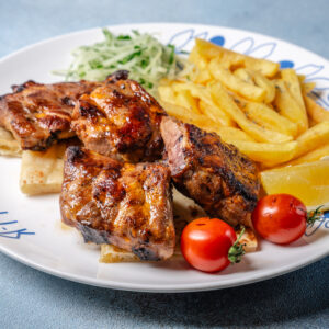 Свинні реберця з грецькою пітою