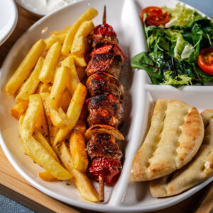 Обід з шашликом з свинини